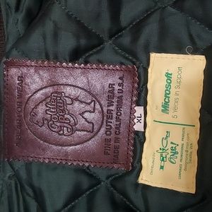 XL vintage golden bear microsoft coat rare and unique